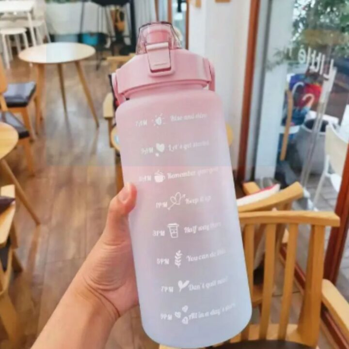 2L Pink Plastic Water Bottle for Kids - Great for School, Sports, and Gym