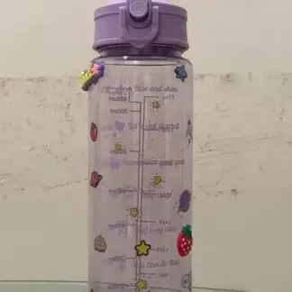 900ml Purple Plastic Kids Water Bottle - Perfect for School