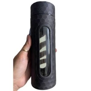 Full black 650 ml heat resistent water bottle