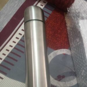 Stainless steel 1000ml water bottle silver color