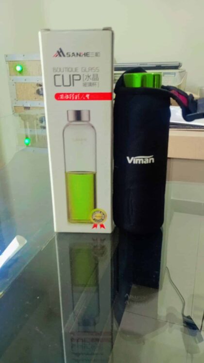 portable cup 500 ml with black cover