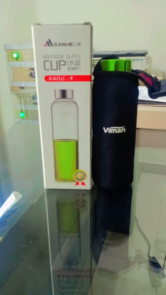 portable cup 500 ml with black cover