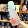 portable 600 ml water bottle in light green color