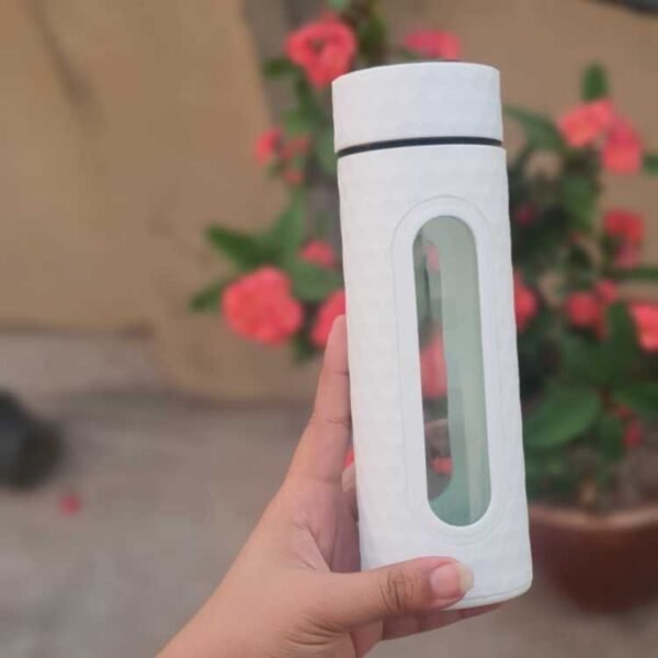 white 650 ml heat resistent water bottle