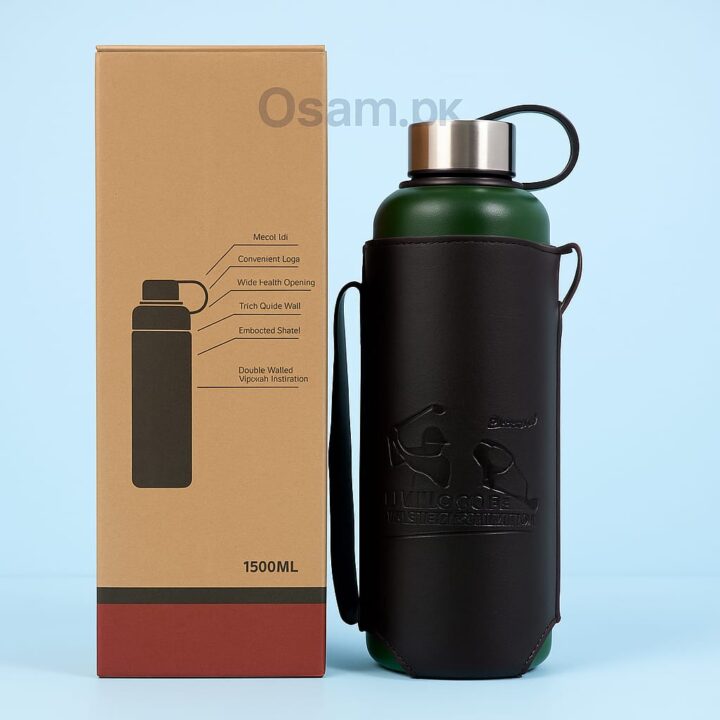 Leather Pouch Water Bottle