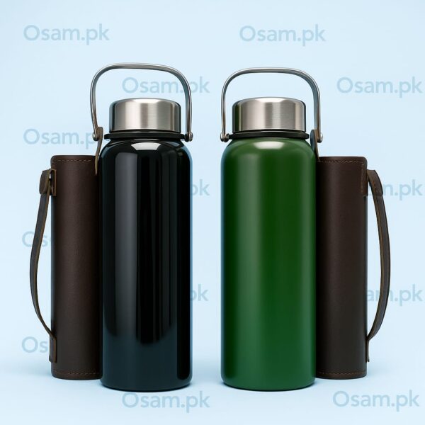 Leather Pouch Water Bottle