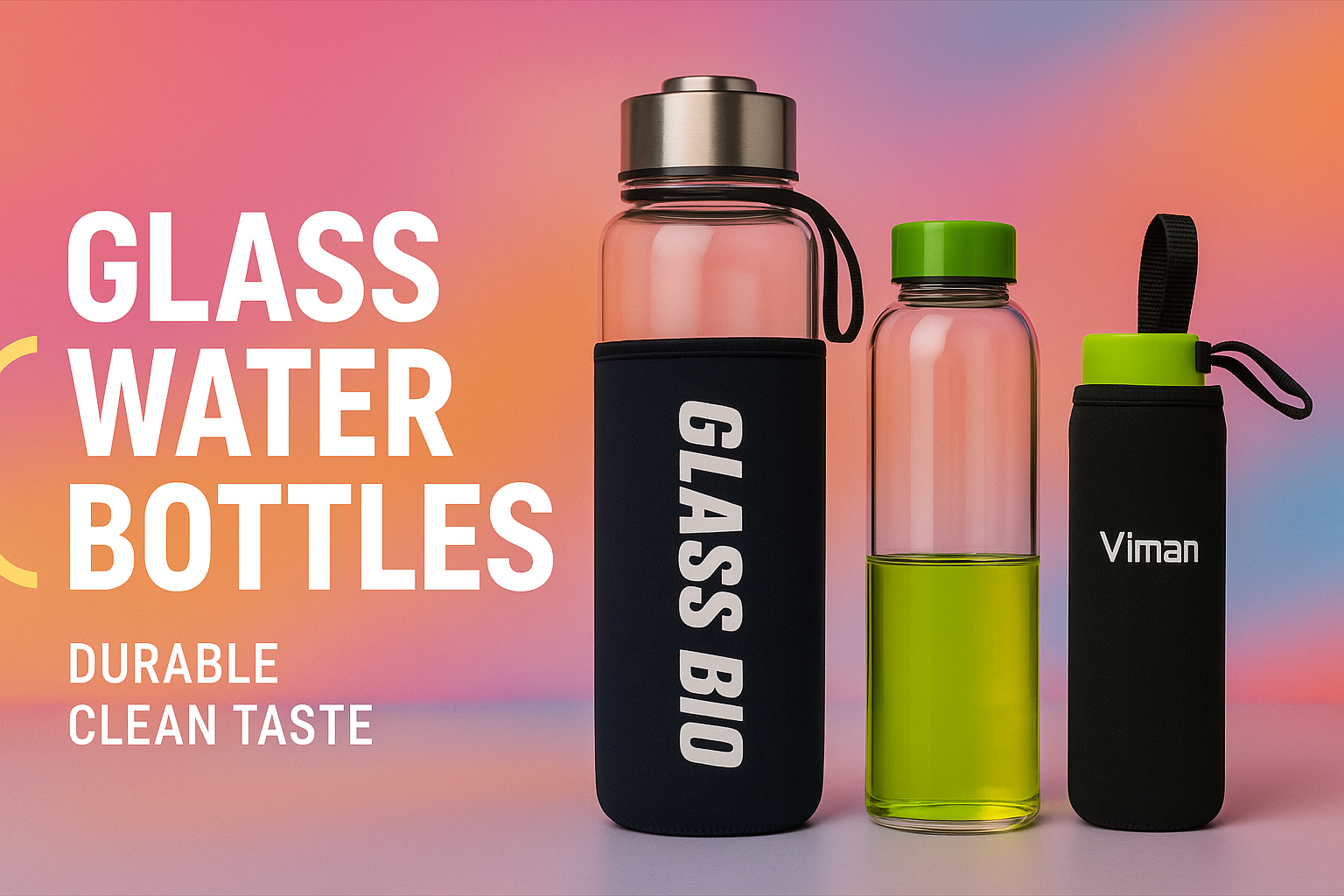 Glass Water Bottle